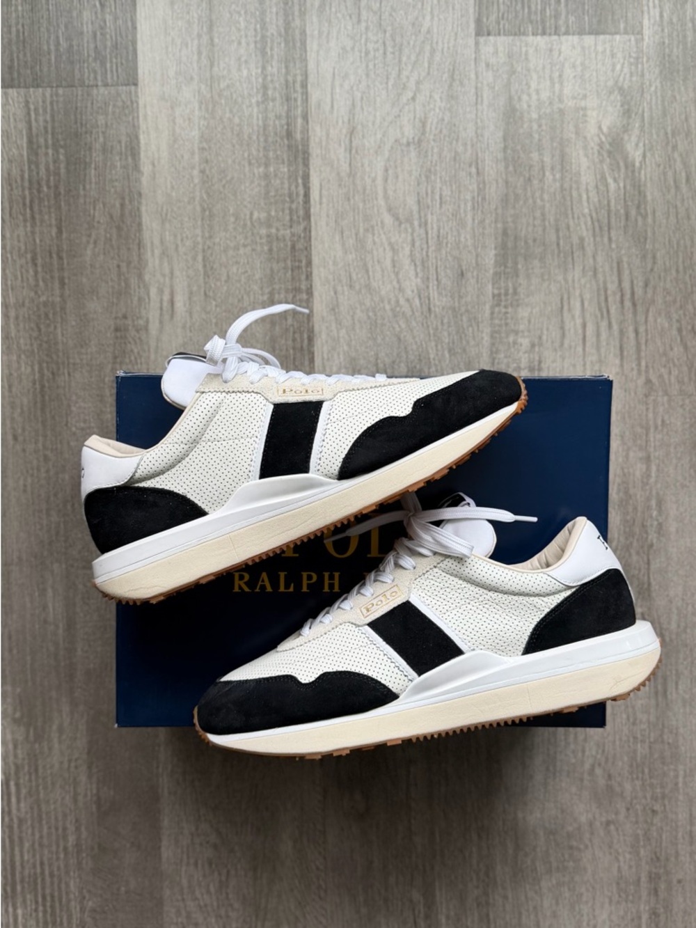 Polo by Ralph Lauren White and Black Men's Sneakers